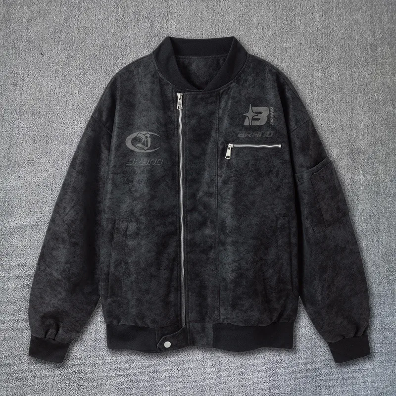 

Camouflage Male Jacket Letter Print Mens Bomber Jackets Club Outfit Men 2025 Spring Autumn Floral Jacket Vintage Bomber Jacket