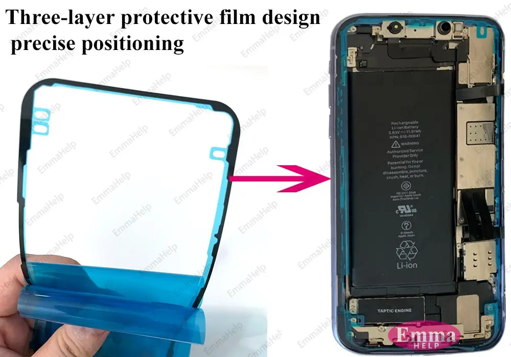 6pcs Sticker For iPhone 13 11Pro 12Mini 14 Pro Max Xs Xr 8 Plus LCD Display Waterproof Bezel Seal Glue + Battery Adhesive Strips