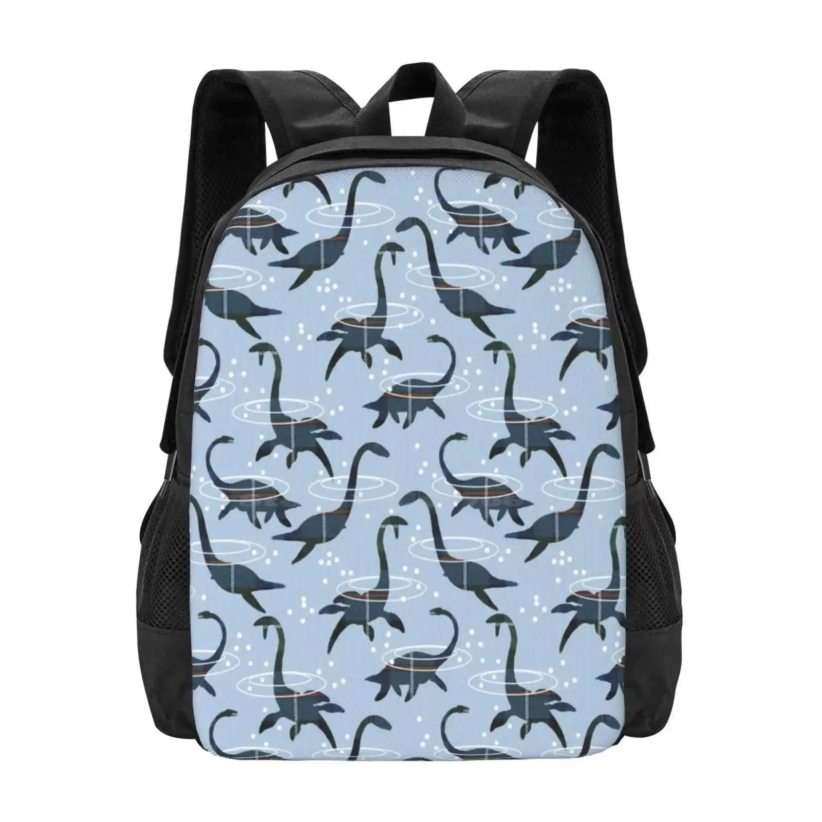 Bag Backpack For Men Women Girls Teenage Plesiosaur Dinosaur Loch Ness Monster Children Myth Legends