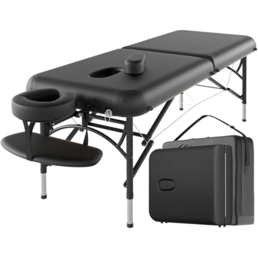 

CLORIS 84" Professional Massage Table Portable 2 Folding Lightweight Facial Solon Spa Tattoo Bed Height Adjustable with Carryin