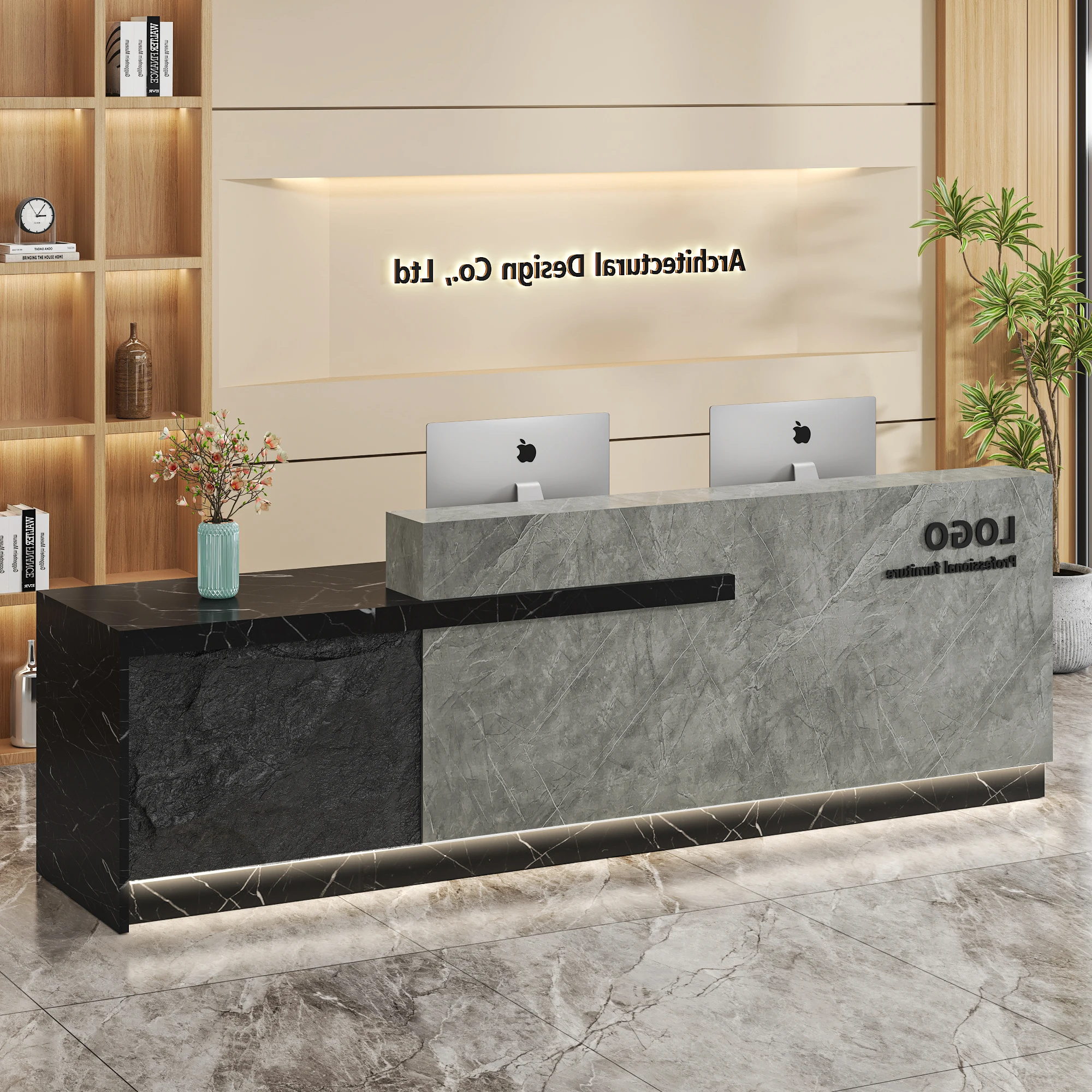 For Kitchen Counter Reception Desks Decorations Display Beauty Salon Reception Desks Small Mostrador Negocio Commercial