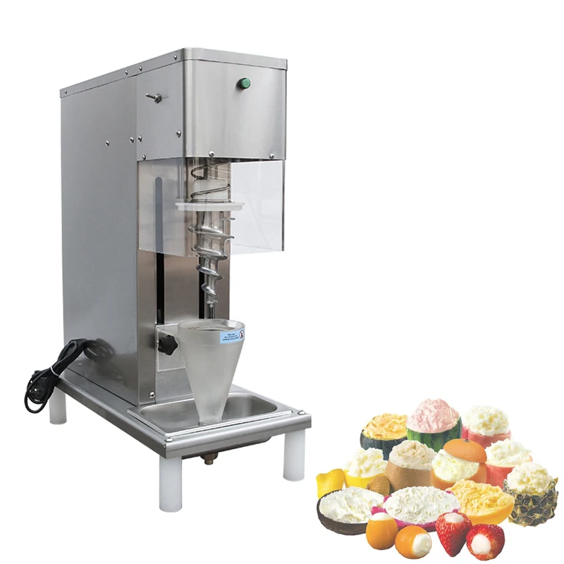 750w Swirl Ice Cream Mixing Machine Stir Frozen Yogurt Ice Cream Mixer Swirl Real Fruit Ice Cream Blender