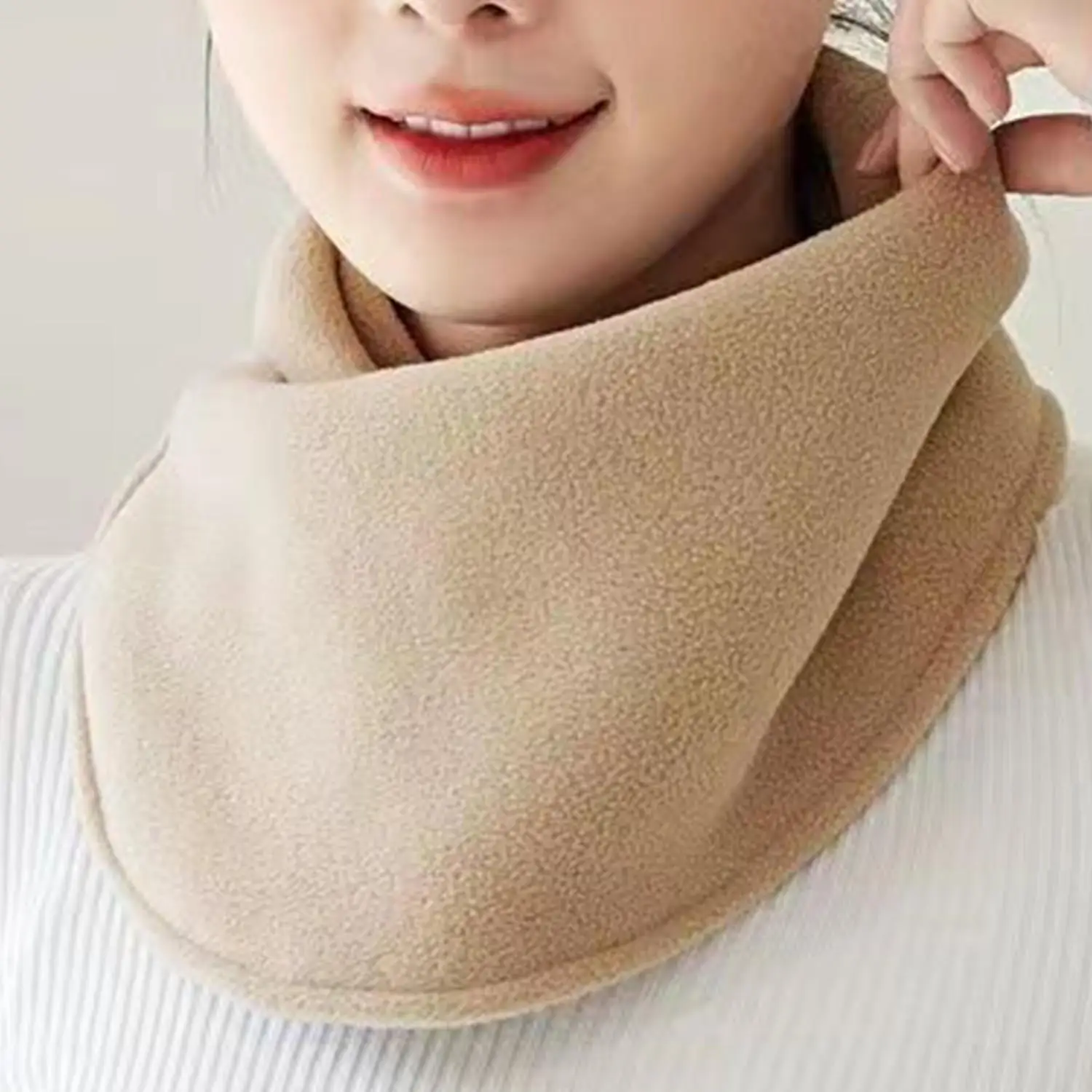 

Осенне-зимняя теплая маска для шеи, утолщенная флисовая холодная и ветрозащитная уличная маска для лица 2-в-1, наушники, шарф