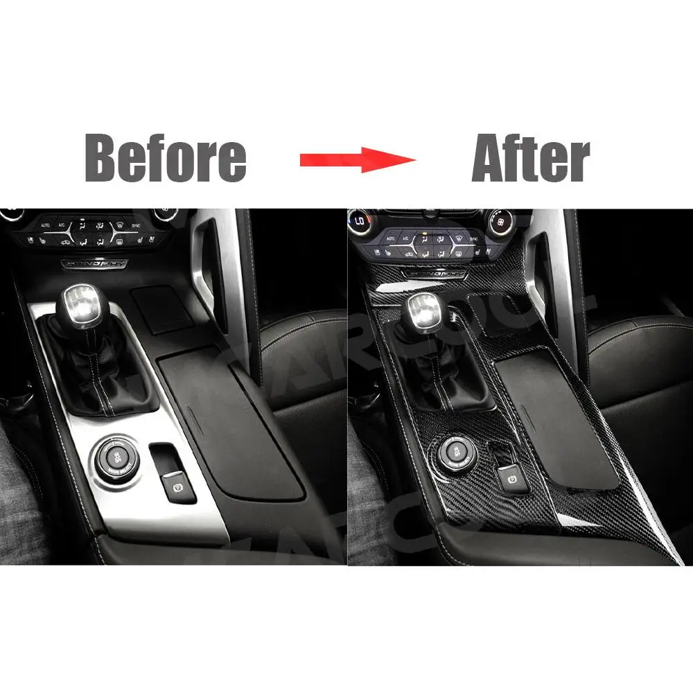 

Carbon Fiber for Chevrolet Corvette 2014-2019 Car Steering Wheel Trim Cover Frame Sticker Style Body Kits Decoration Parts