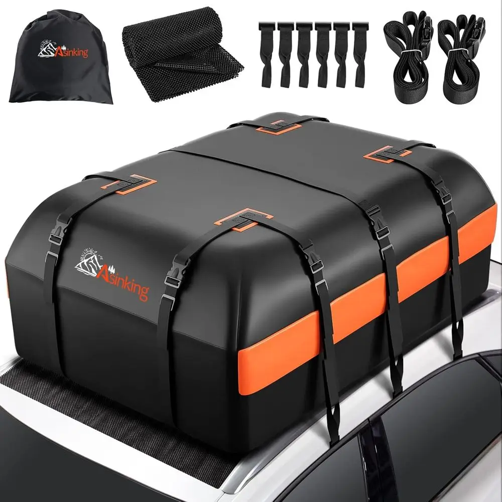 

Car Rootop Cargo Carrier Bag, 16 Cueet Waterproo Car Topper Lage Storage Bag with Large acity & Maximum Protection to Minivan SU