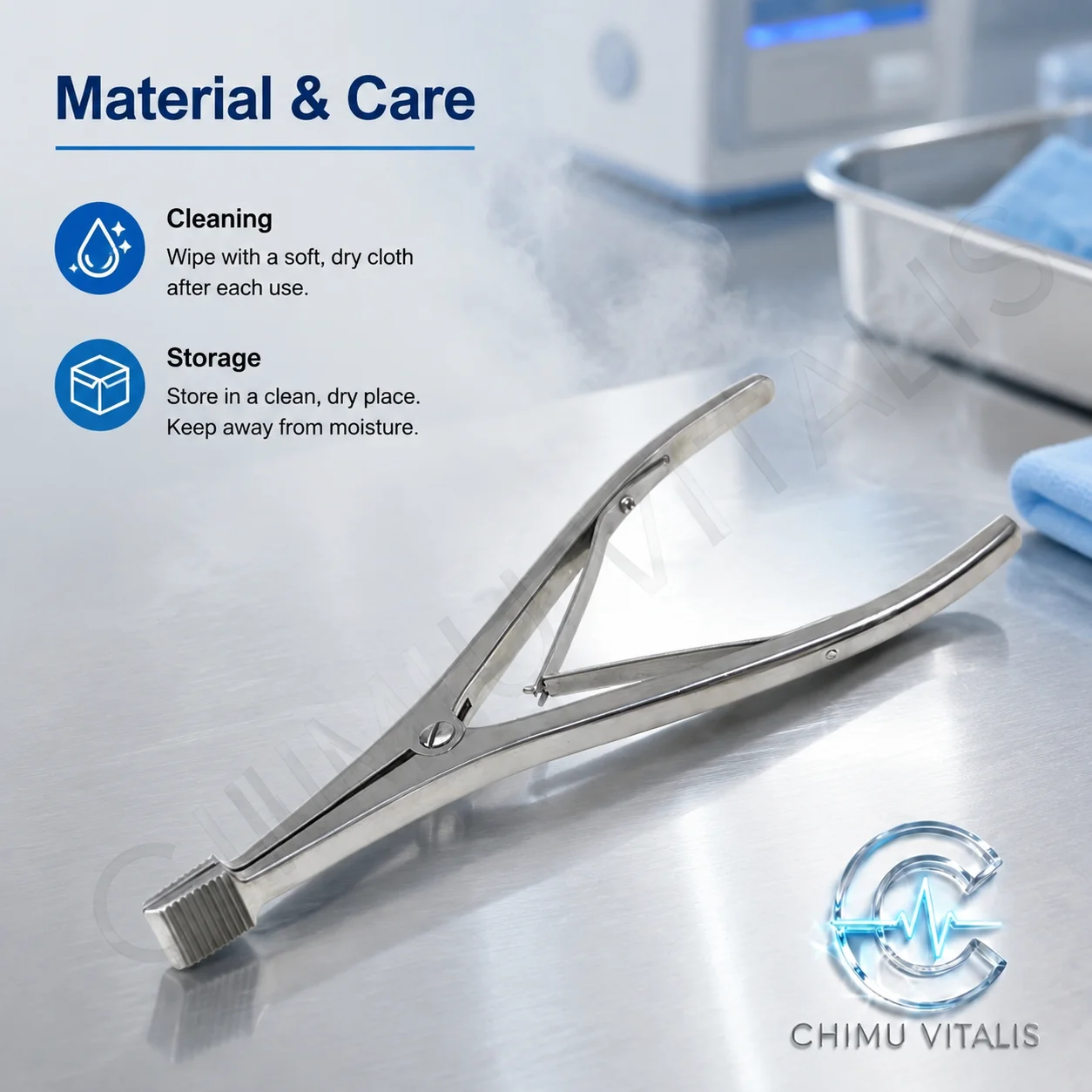 【CHIMU VITALIS】230mm Plaster Spreader Forceps, 20mm Jaw, Precision Technical Tool