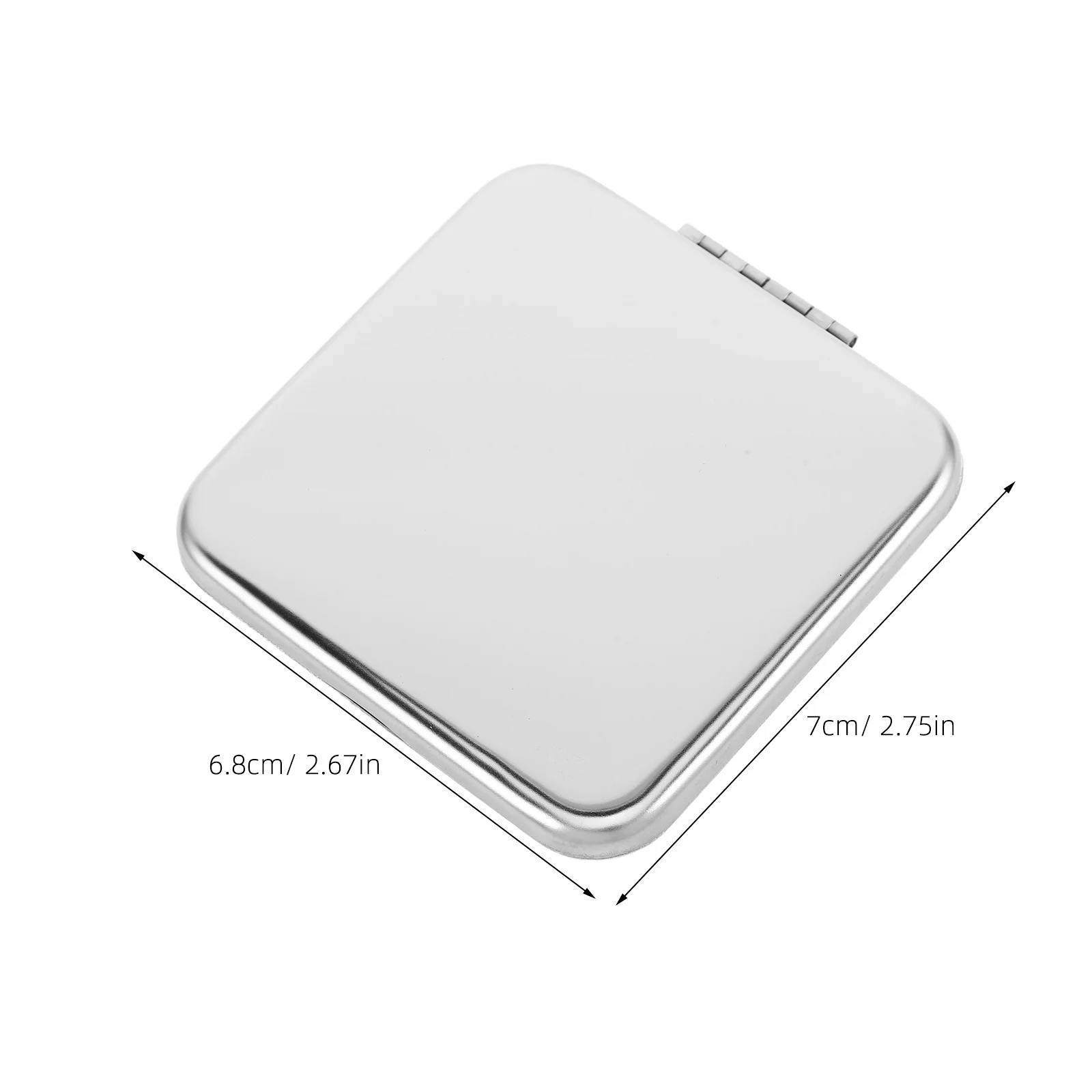 Compact Stainless Steel Double Sided Folding Mirror Mini Portable Makeup Handheld Travel Pocket Purse Mirror Portable Mirrors