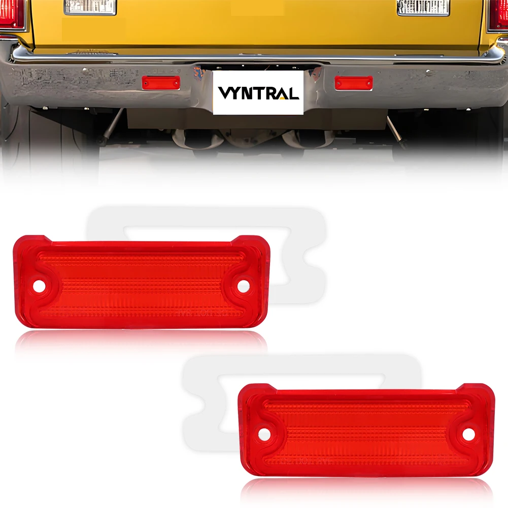 

2PCS Rear Bumper Reflector Light Backup Light Brake Light Tail Light Cover W/Gaskets For 1969 1970 1971 1972 Chevrolet El Camino
