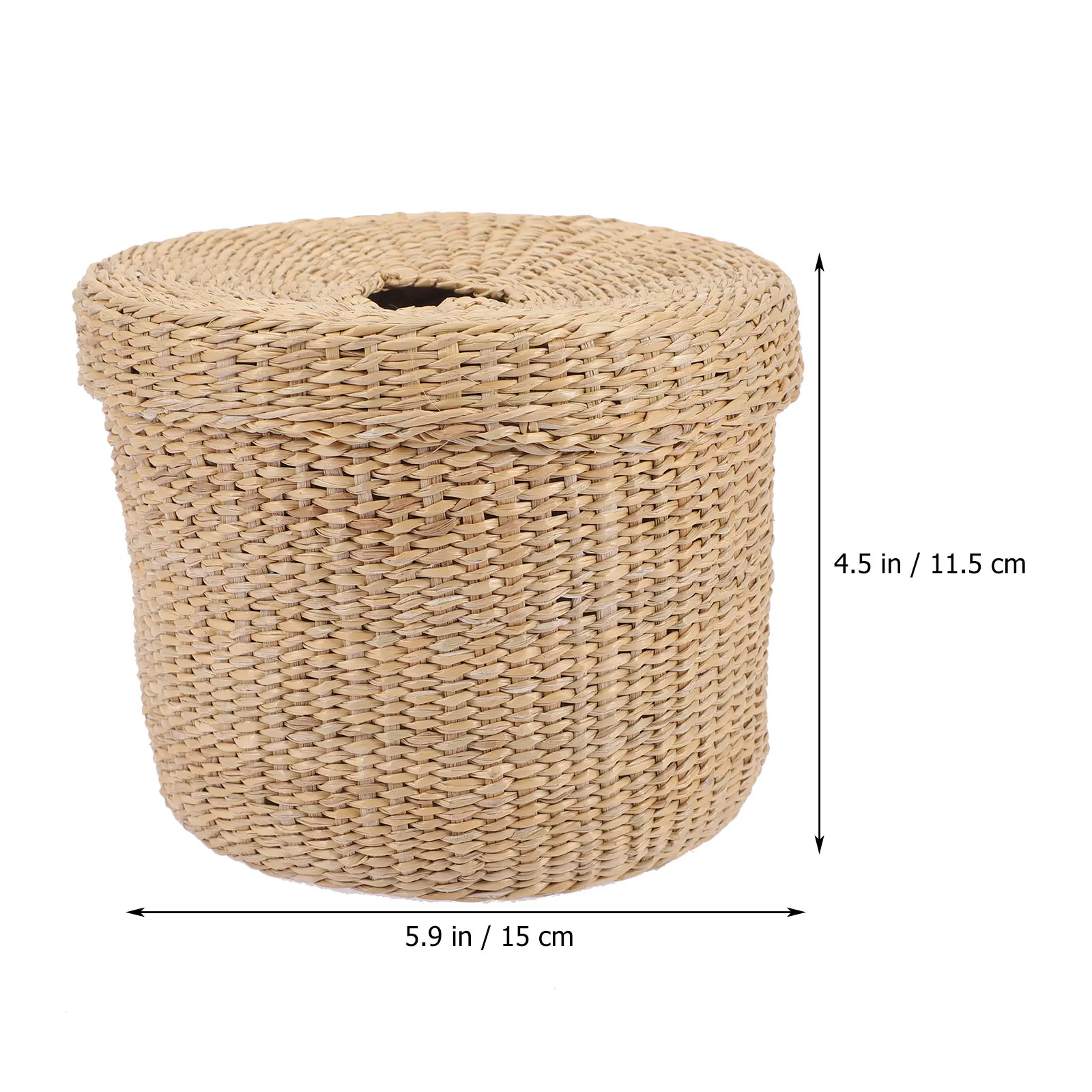 Eco Friendly Straw Tissue Box Holder Reusable Natural Style Container for Kitchen Living Room Bedroom Setup Tissue Holder