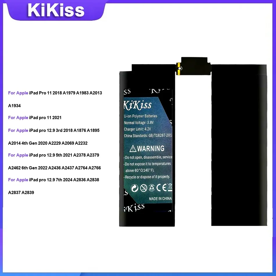 Battery For Apple iPad Pro 11 2018 A1979 pro 11 2021 pro 12.9 3rd 2018 A1876pro 12.9 5th 2021 A2378 pro 12.9 7th 2024 A2836