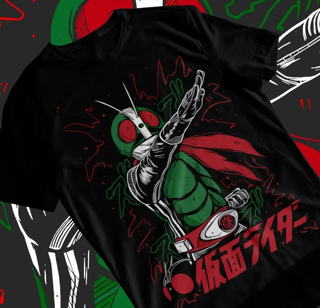 Kamen Rider T-Shirt Gift Unisex Masked Rider Anime Black Soft Tee All Sizes