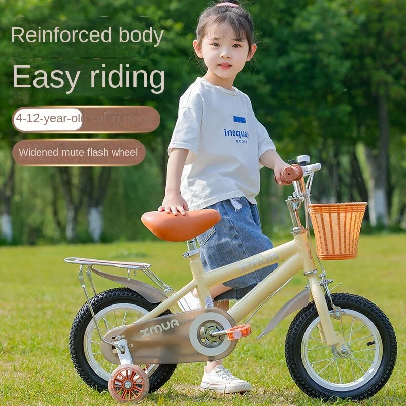 British Children's Bicycle Backseat Flashing Wheel Boys and Girls 2-3-4-5-6-7-8-9 Year-Old Bicycles Baby Hot SALE DropShipping