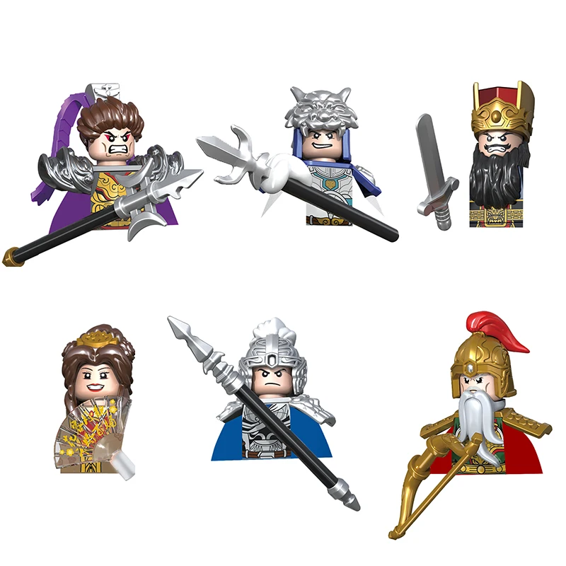 Courage Of The Three Kingdoms Soldiers Hero soldier weapon Brick Mini action figures Building Blocks Toy For Children Gifts