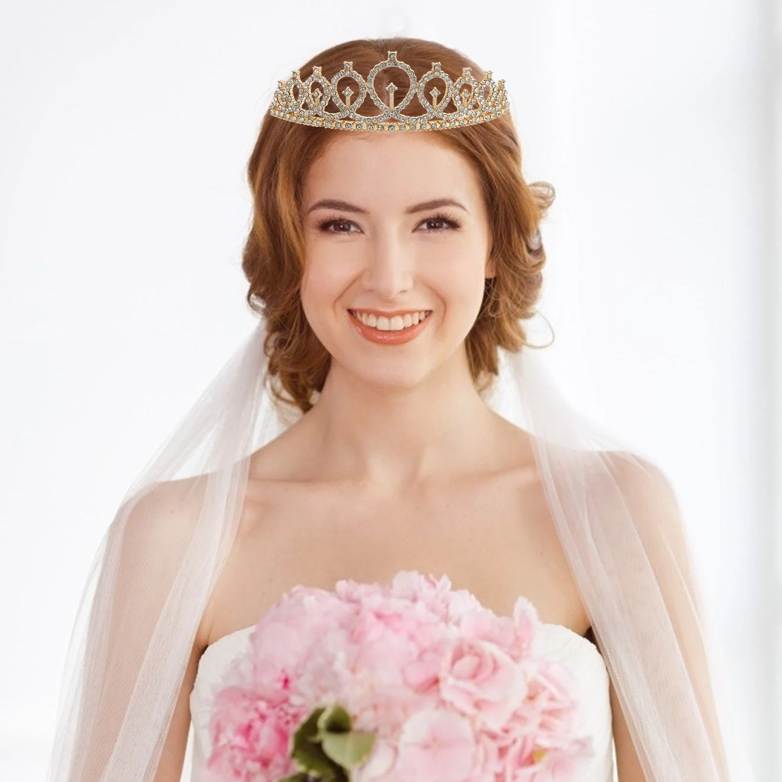 

Delicate Child Princess Crown Hair Decor Bridal Tiara Alloy Kids Crown Party Headdress Wedding Accessory Birthday Gifts Hair