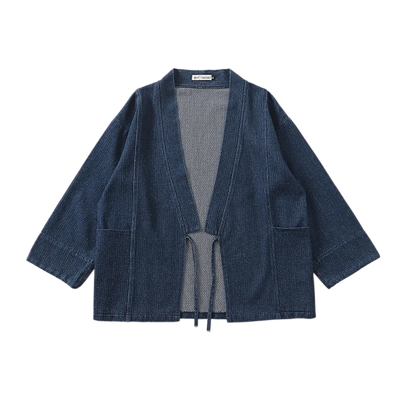 loose-fit-cotton-linen-men's-windbreaker-coat-vintage-style-seven-quarter-sleeve-denim-casual-wear-summer-season-chinese-origin