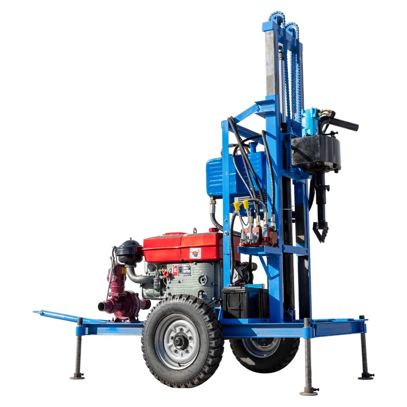 Máquina de perfuração elétrica a diesel STJX para uso doméstico, equipamento agrícola para poços de água profundos, máquina de perfuração rural civil.