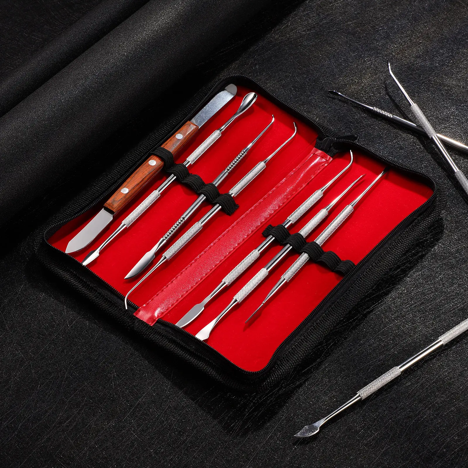 

Stainless Steel Carving Tool Kit Lightweight Durable Dental Clay Sculpting Stainless Steel Wax Tool Tools Set for Craft Modeling