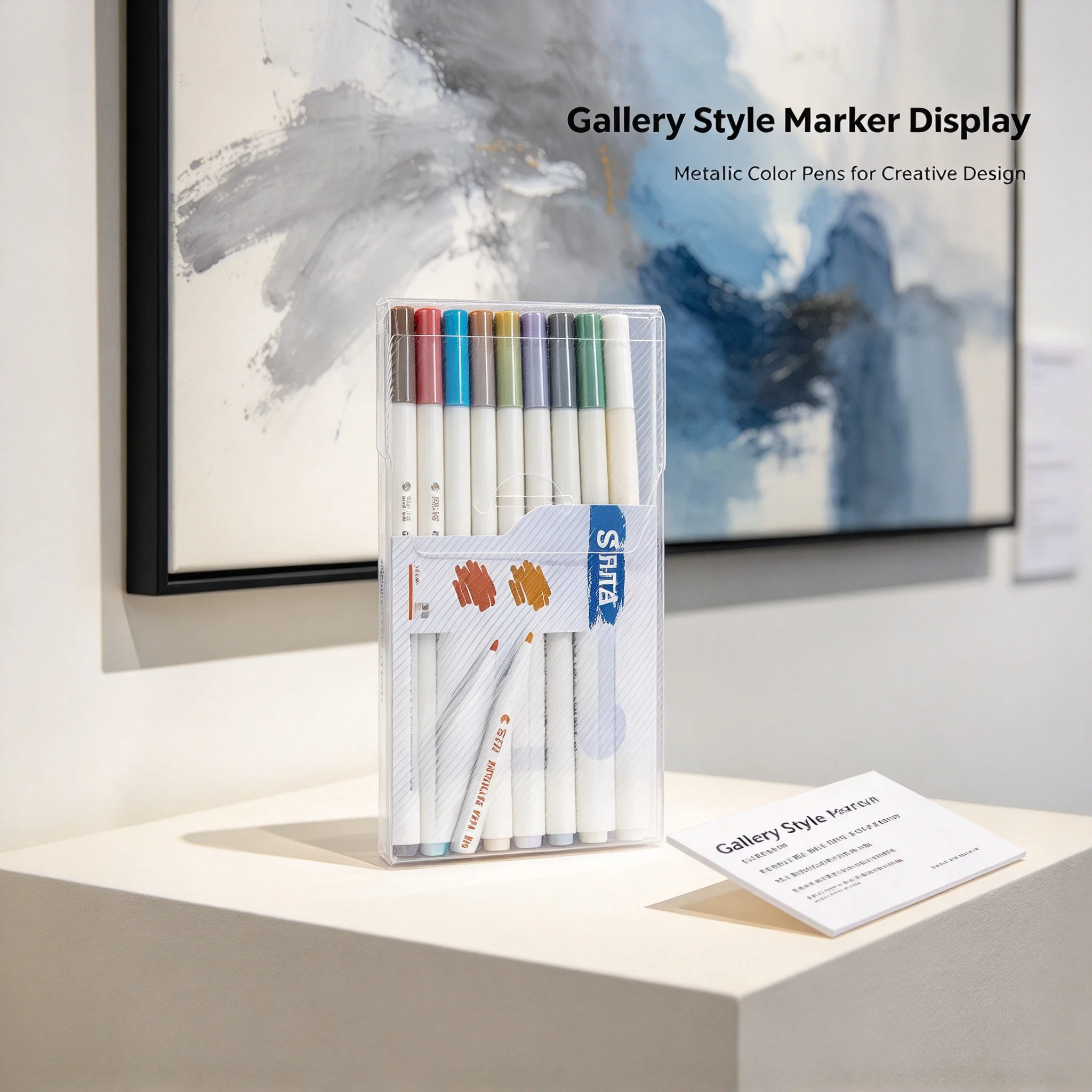 Metal marker pen, 10 colors 6551 paint marker pen, water-based color pen set, 10 colors per box