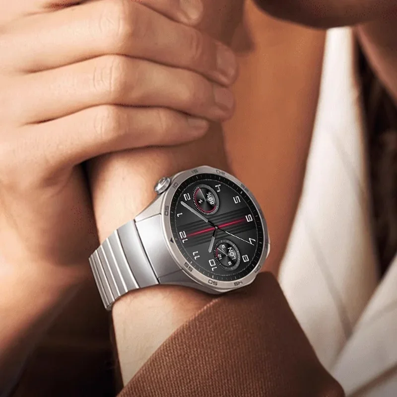 حزام معدني للساعة ، سبائك الفولاذ المقاوم للصدأ ، معصم الأعمال الراقية ، سوار أصلي ، GT4 46 way