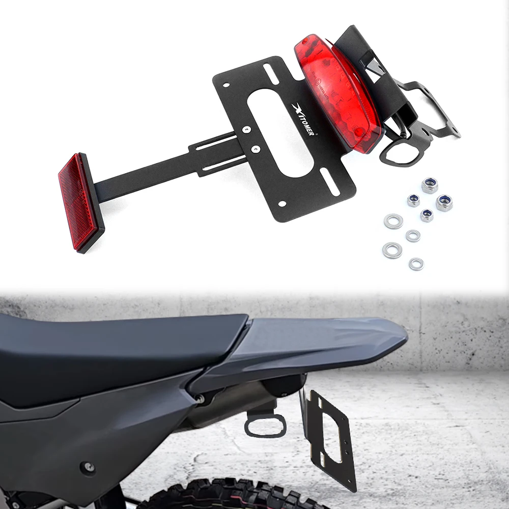 

Fit for KAWASAKI KLX 230R 2020 2021 2022 2023 2024 License Plate Holder Fender Eliminator Kit Motorcycle LED Rear Tail Light