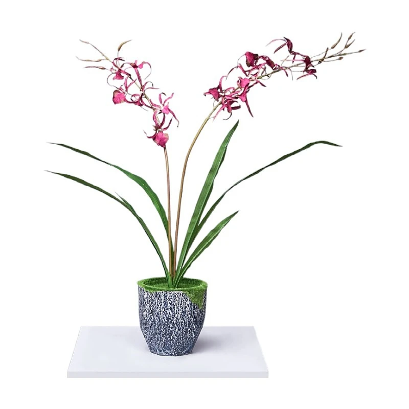 Simulated Spider Orchid European Style Soft Decoration Small Orchid Artificial Flower Dining Table Fresh Spider Orchid Silk