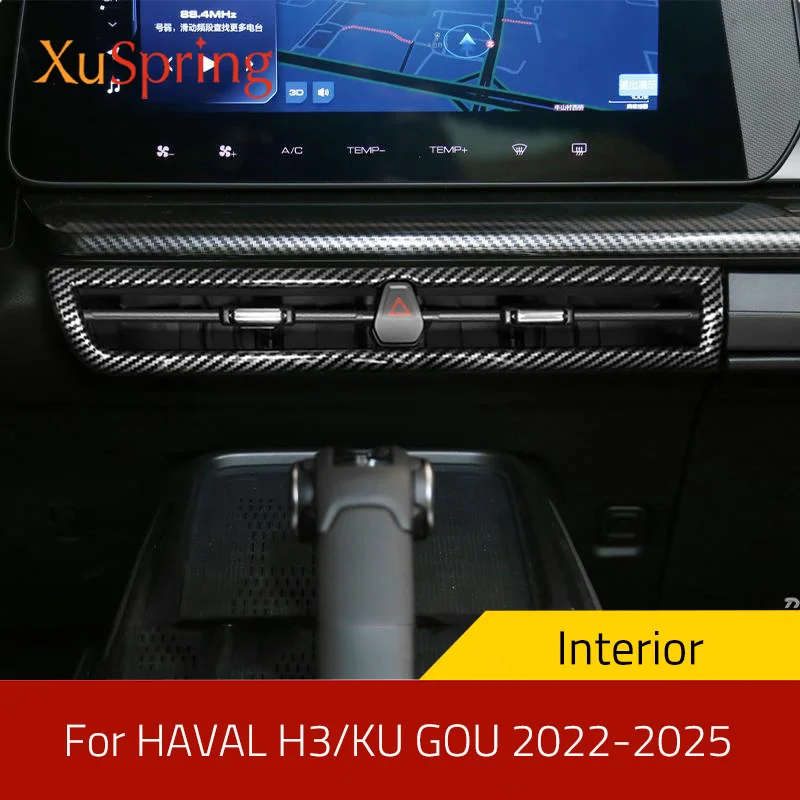 

Car Console Dashboard Air Vent Outlet Frame Ring Bezel Stickers Center Conditioner Accessories For HAVAL H3/Cool Dog 2023 2024