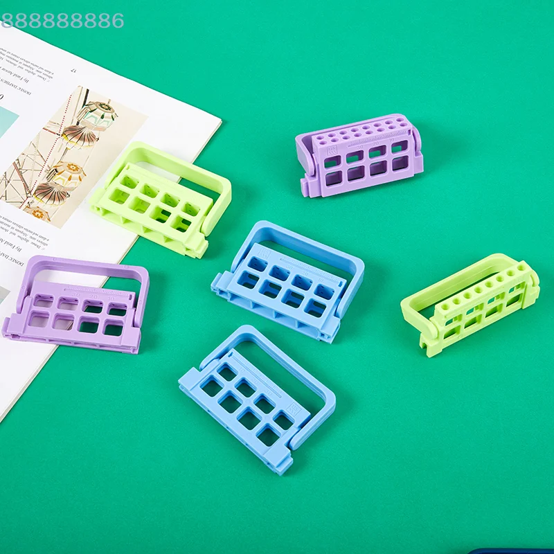 [B]1Pc Dental Endo Files Holder 8/16 Holes 3 Colos Endo Stand Endo Tray For Endodontic Files Organizer Endo Box