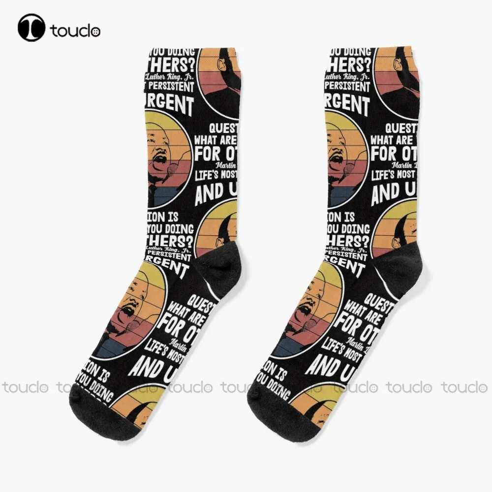 

Martin Luther King Jr,Martin Luther King Day Socks Black Socks For Men 360° Digital Print Comfortable Girls Sports New Popular