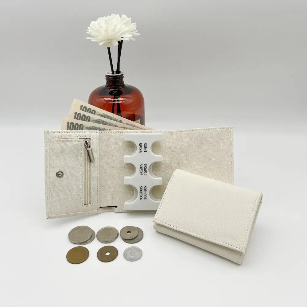 Multi-functional Colourful Portable 2-In-1 Coin Clip Organizer Small Wallet Loss Prevention Tri-fold Coin Purse Travel Card Case