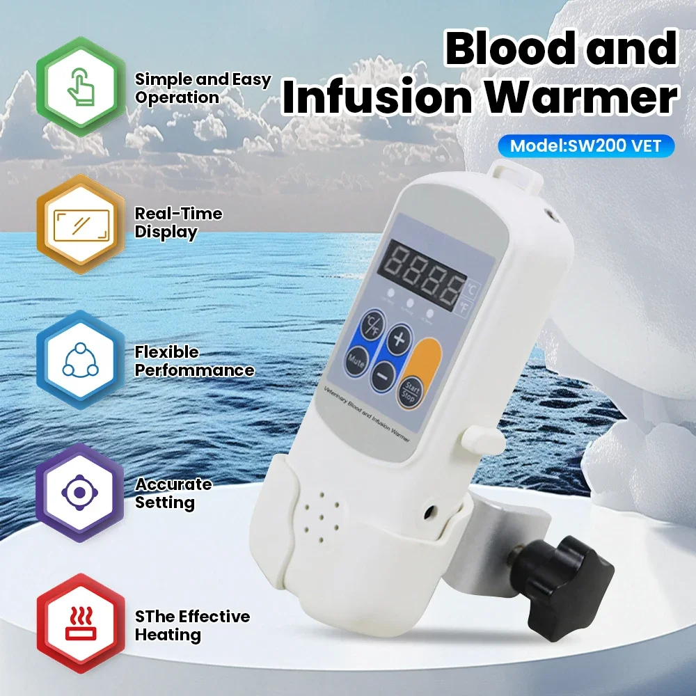 SW200Vet Veterinary Blood infusion Warmer Transfusion Heater Animal Pet Hospital Fluid Warming Syringe