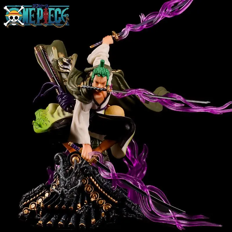 Figura de Colección de Solon de One Piece, Modelo de Regalo con Tres Espadas