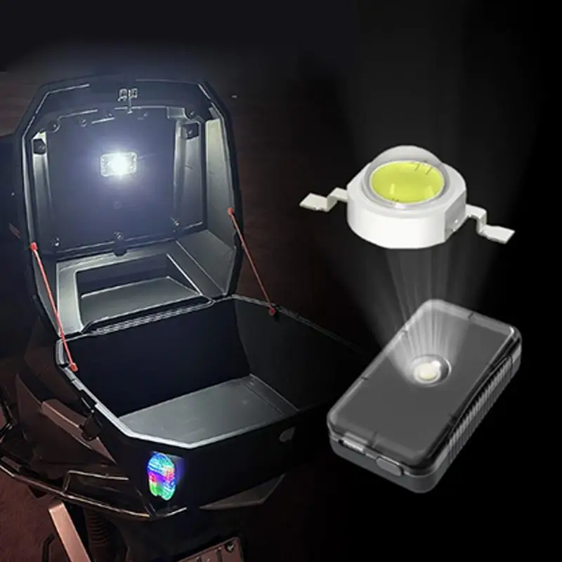 Auto Sensor Motorcycle Rear Box LED Anti-Collision Light Universal Locomotive Tail Case Warning Lamp Portable Outdoor Camping Fi