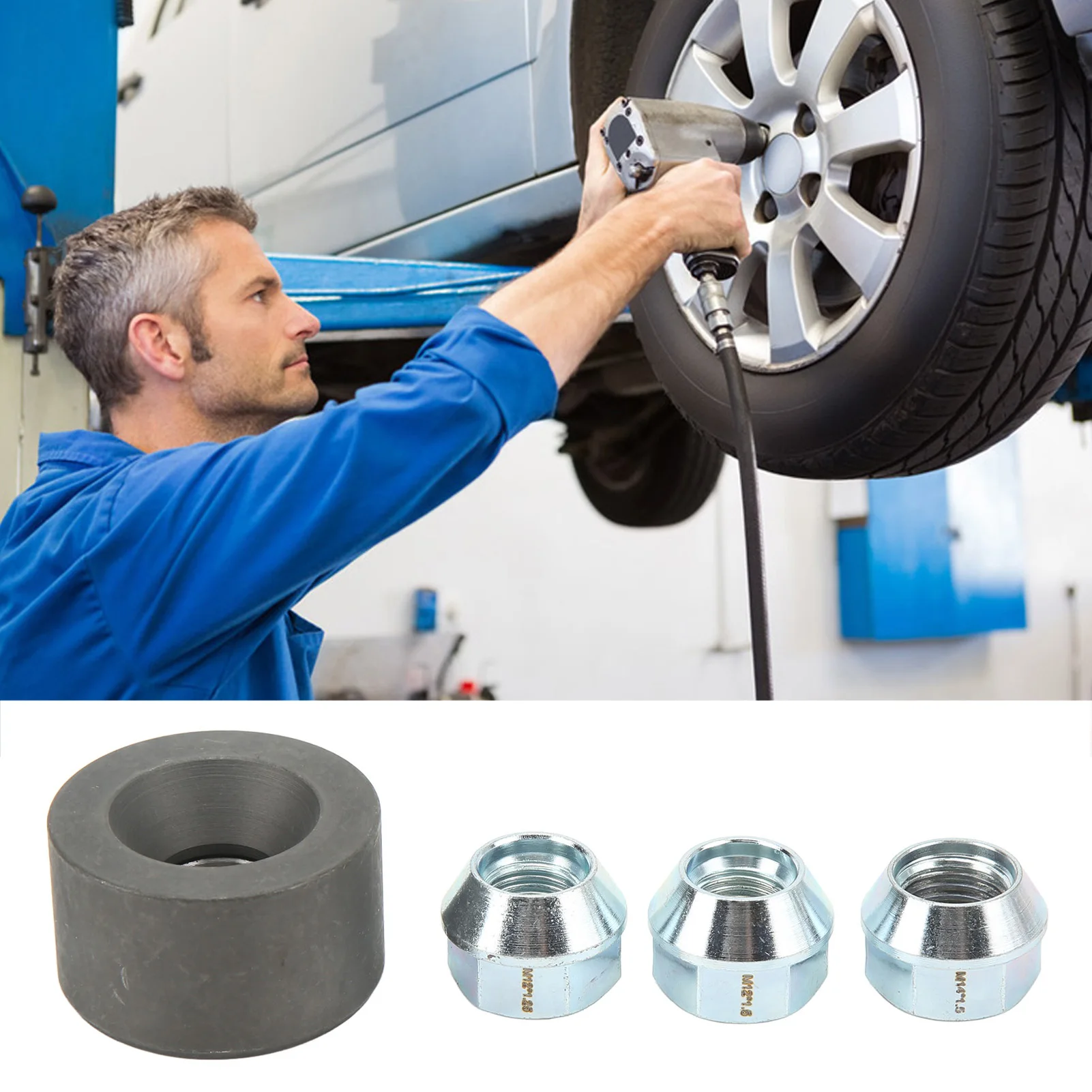 

Wheel Stud Installer 22800 Tire Bolt Installation Tool with 3/4in Hex Wheel Nuts for Car Light Truck