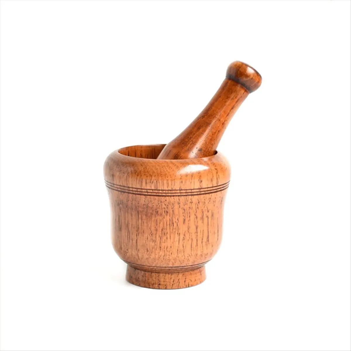 ABZT Wooden Mortar and Pestle Set,Mortar and Pestle Wood Wooden Mortar Pestle Grinding Bowl Set Garlic Crush Pot Kitchen Tool