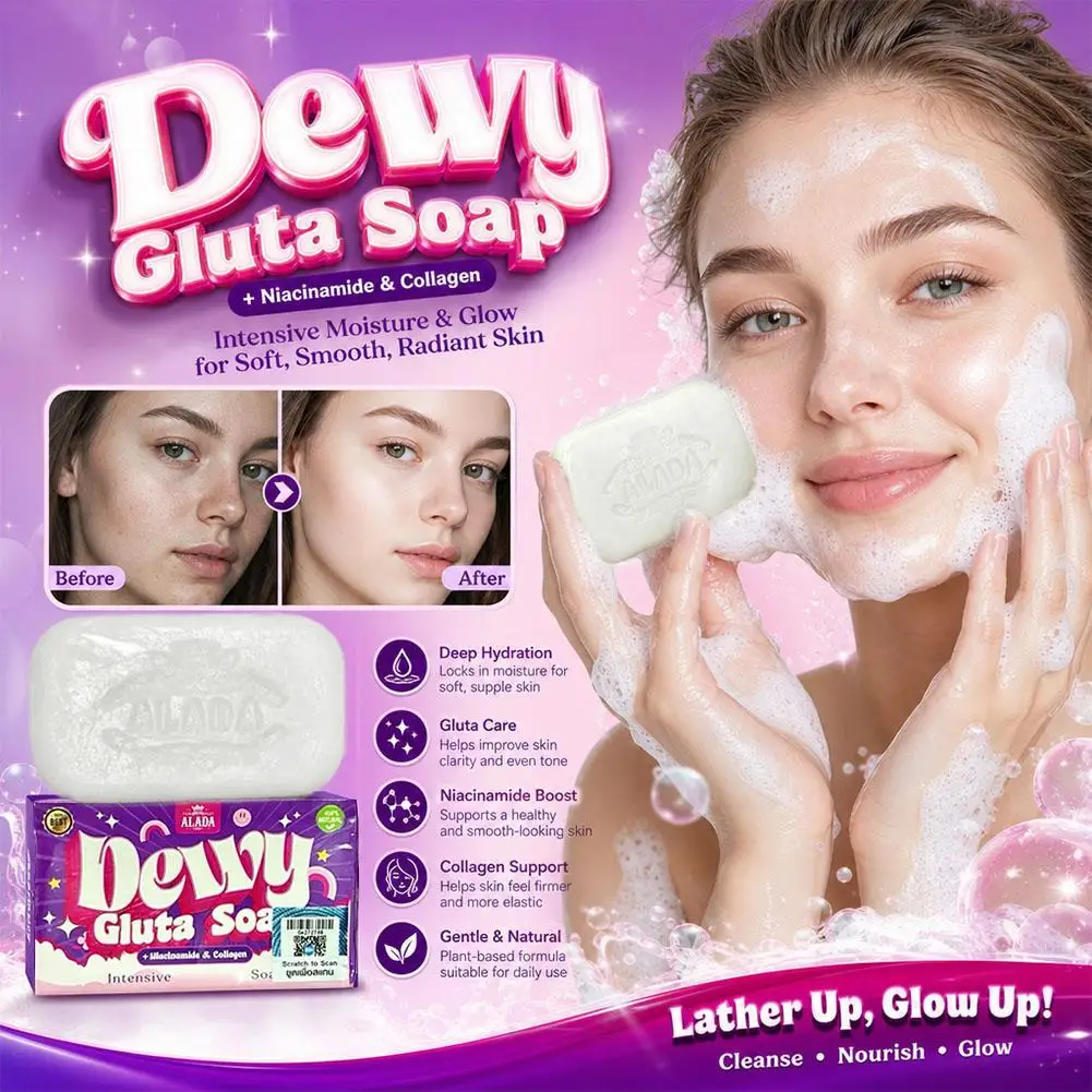 Gluta Soap Glutathione Whitening Soap Niacinamide Collagen Face Body Cleansing Bar Skin Brightening Dark Spot Soap
