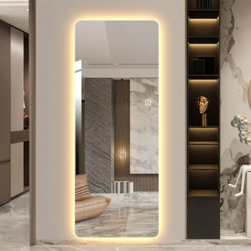 **/Light Nordic Mirror Rectangle Luxe Display Organizer Mirror Frame Salon Espelho Grande Para Quarto Furniture Accessories