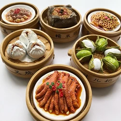 Hand-made Painted Cantonese BBQ Chicken with Sticky Rice 3D Fridge Magnets Tourism Souvenirs Refrigerator Magnetic Stickers