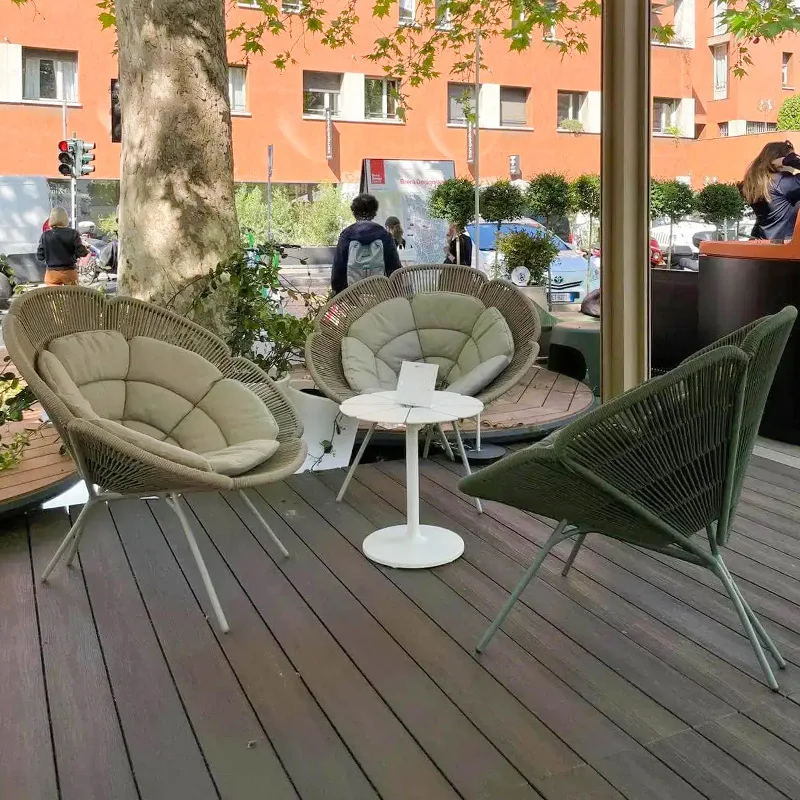 Sofa Set Creative Custom Outdoor Sofa Courtyard Waterproof Sunscreen Outdoor Bed Leisure Rope Rattan Sofa Outdoor Furniture