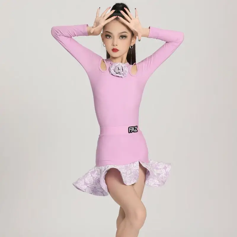 Combinaison de gymnastique pour femmes, vêtements de danse, vêtements de danse en ligne, jupe, robes pour filles, 600