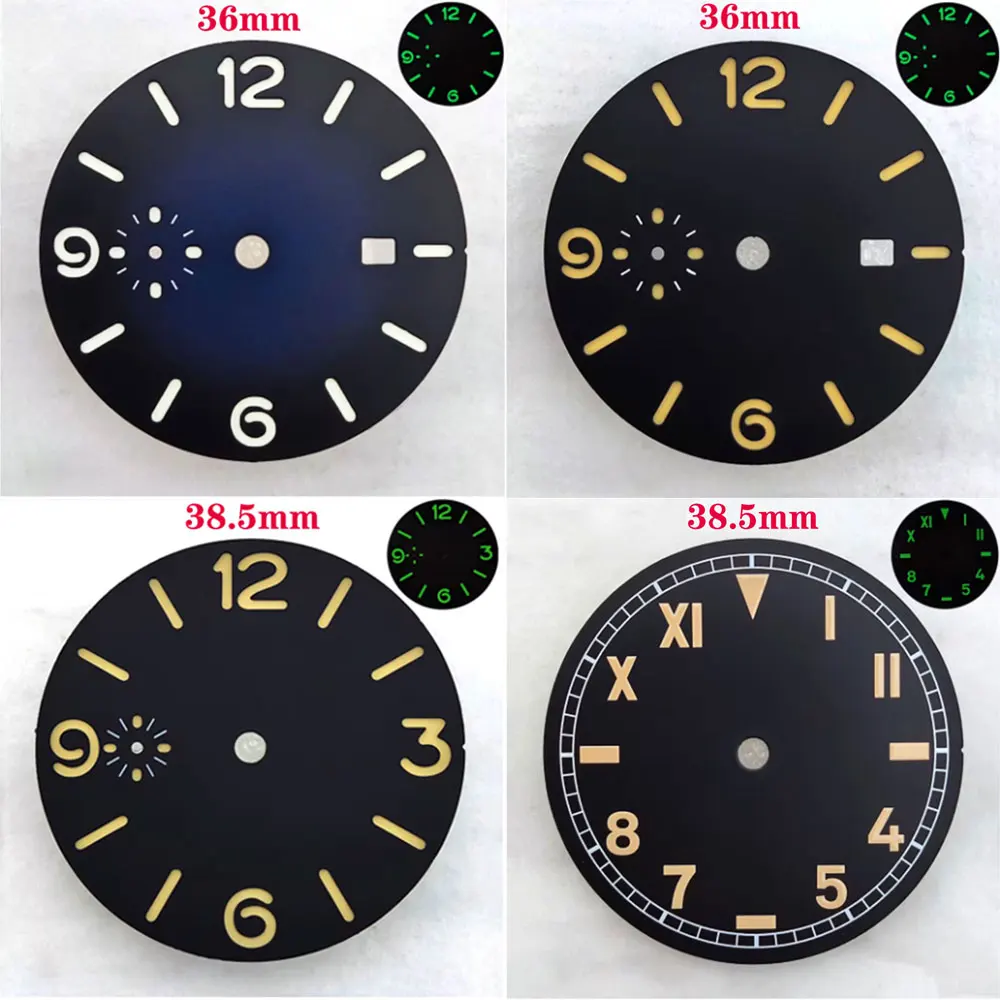 36,5 mm/38,5 mm Uhrenzifferblatt 2557 ist geeignet für ST2555/ST2557 und ETA6497 Leuchtzifferblatt Uhrenzubehör.