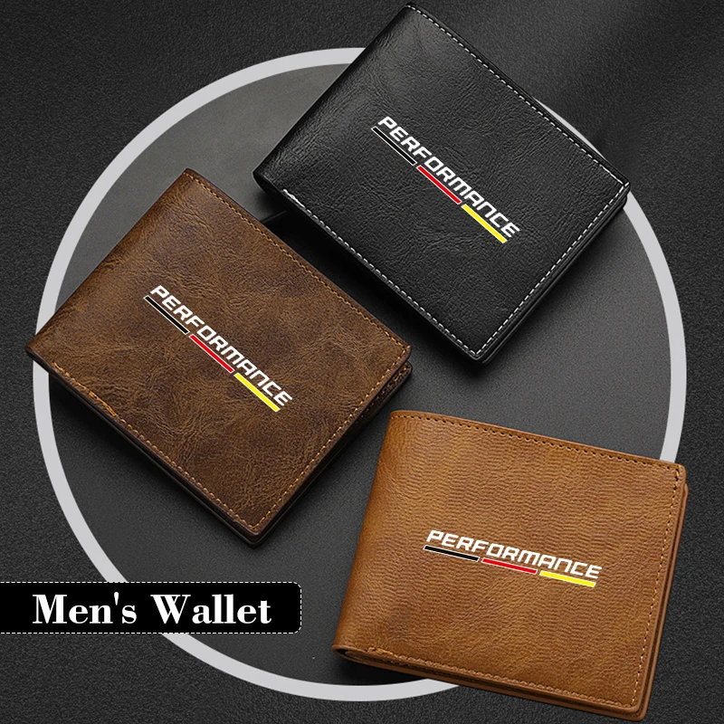 

Men Wallet Car Logo Leather Coin Purse Personalised ID Card Holder For BMW 5 Series G30 G31 G32 G38 2021 2020 2019 2018