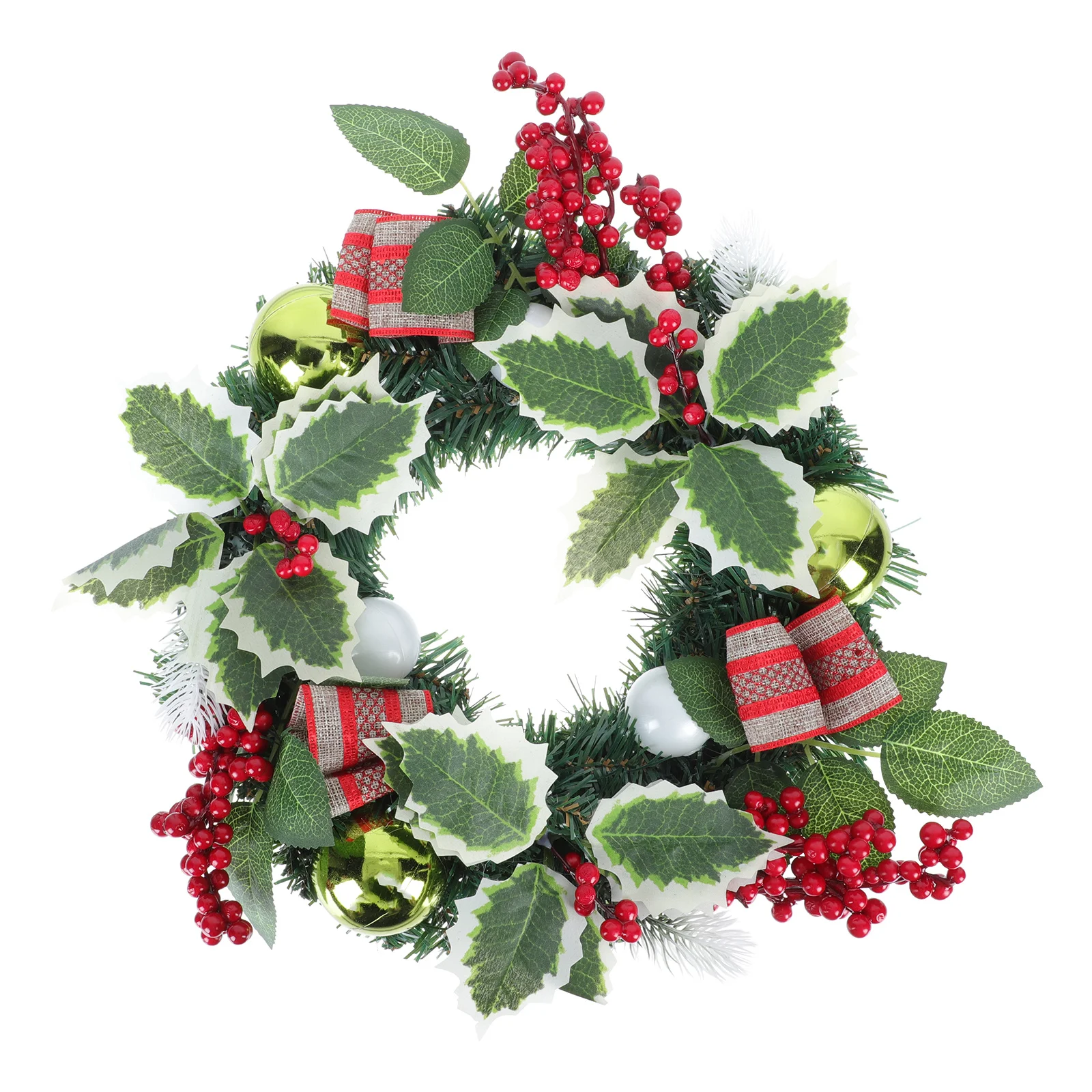 

Christmas Artificial Wreath Realistic Premium Hanging Decor Xmas Door Wreath Pendant Festival Party Decoration