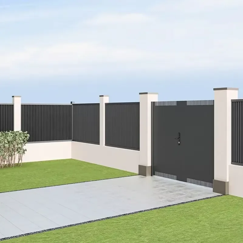 Wholesale Garden Privacy Fence Customized Design Waterproof Patio Villa Yard Aluminum Outdoor Privacy Fencing