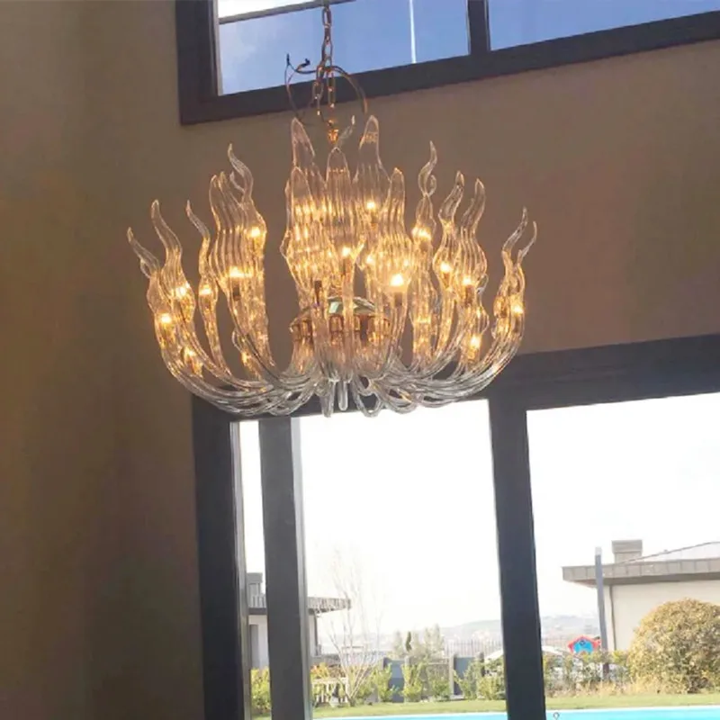 

Светодиодная потолочная люстра Arabella, подвесное освещение из прозрачного стекла для виллы, дуплекс, лофт, светильник для столовой, гостиной, спальни, подвесной светильник