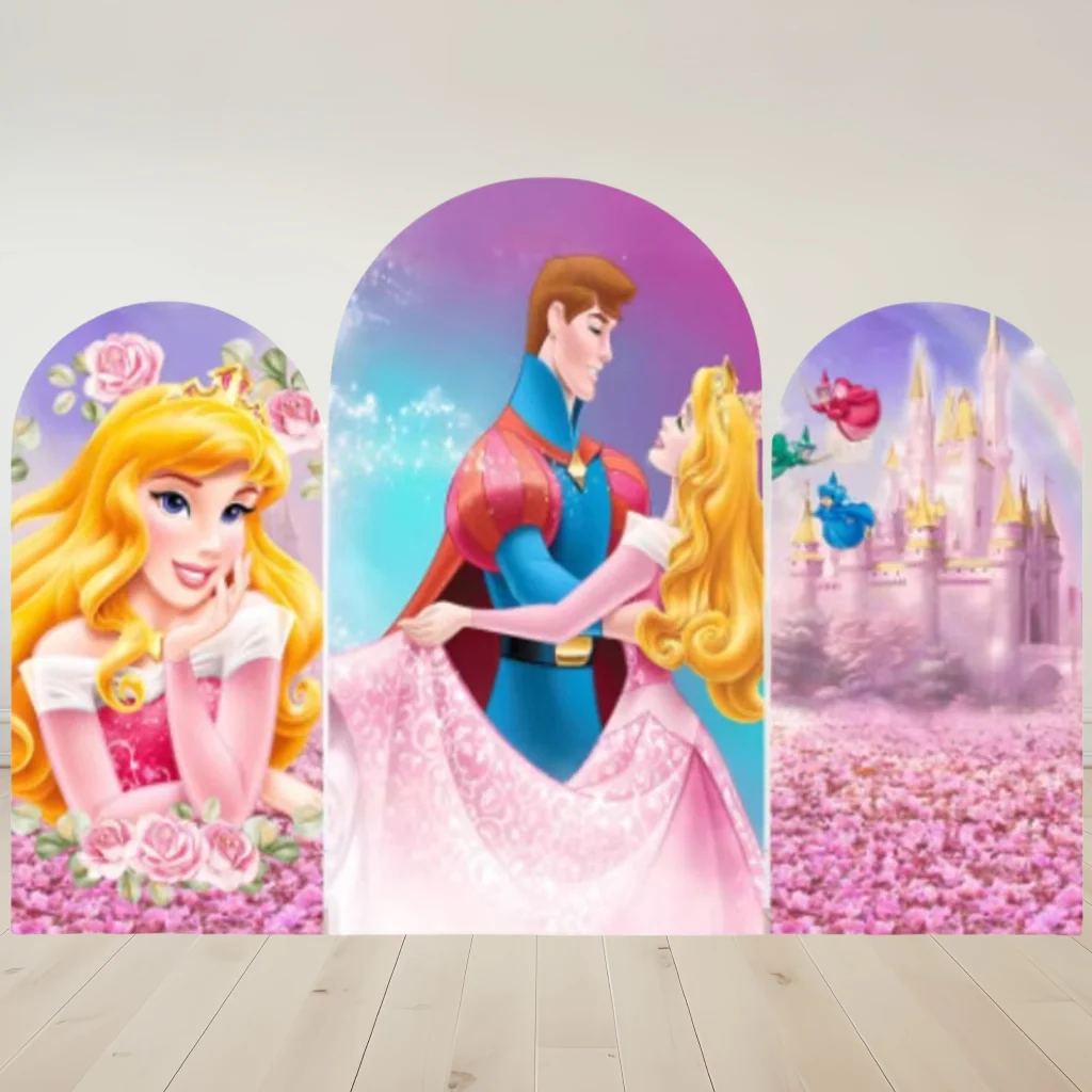 

HasbroSleeping Beauty Arch Cover Birthday Party Photo Backdrop Background Photography Baby Shower Supplies Props Decorate Poster