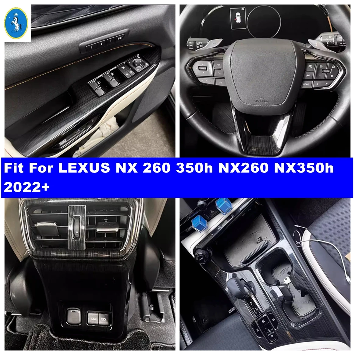 Car Gear Shift Box / Steering Wheel / Window Glass Lift Accessories Cover Trim For LEXUS NX 260 350h NX260 NX350h 2022 2023 2024