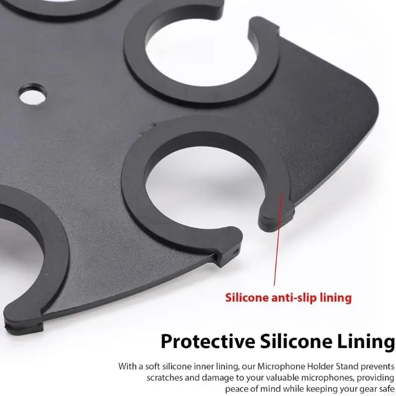 Universal Holder For sound Device With 3.6cm Opening And Smooth Silicone face For Secure Storage Of Handheld Equipment F19E