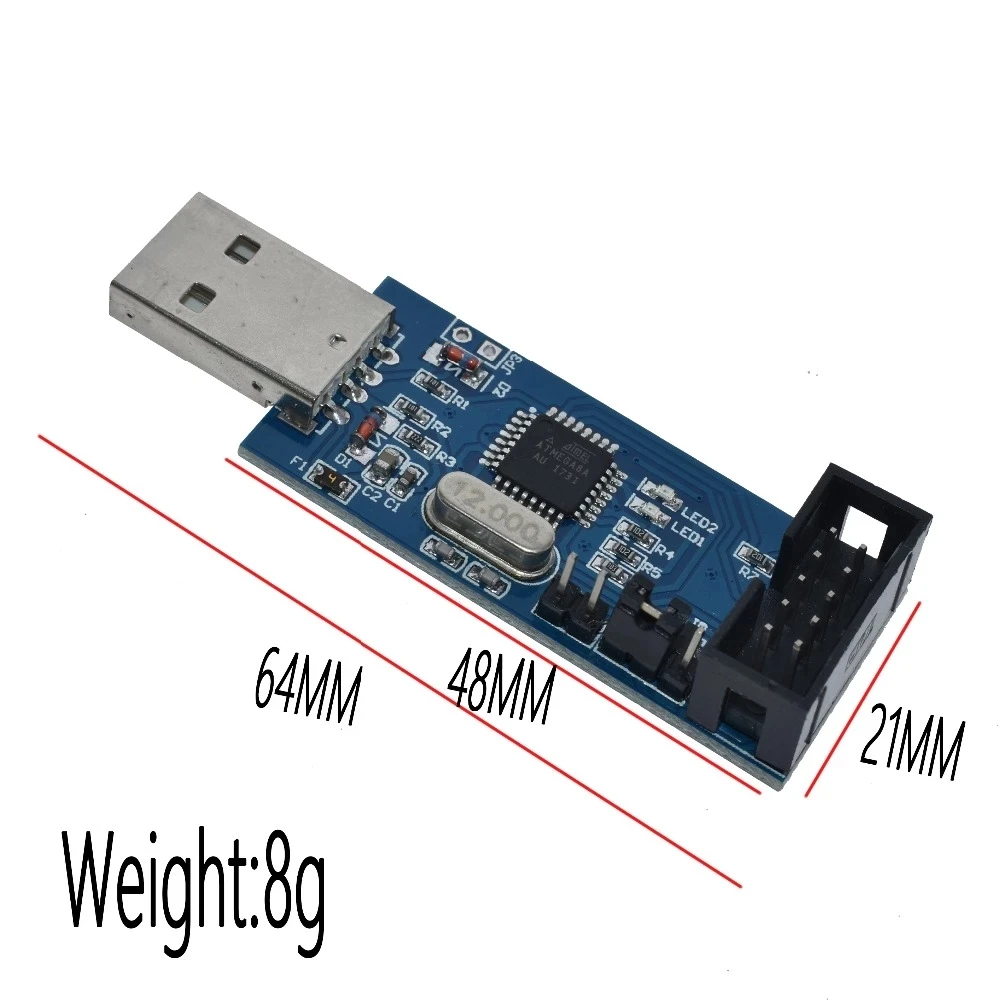 official USBASP USBISP AVR Programmer USB ISP USB ASP ATMEGA8 ATMEGA128 Support Win7 64