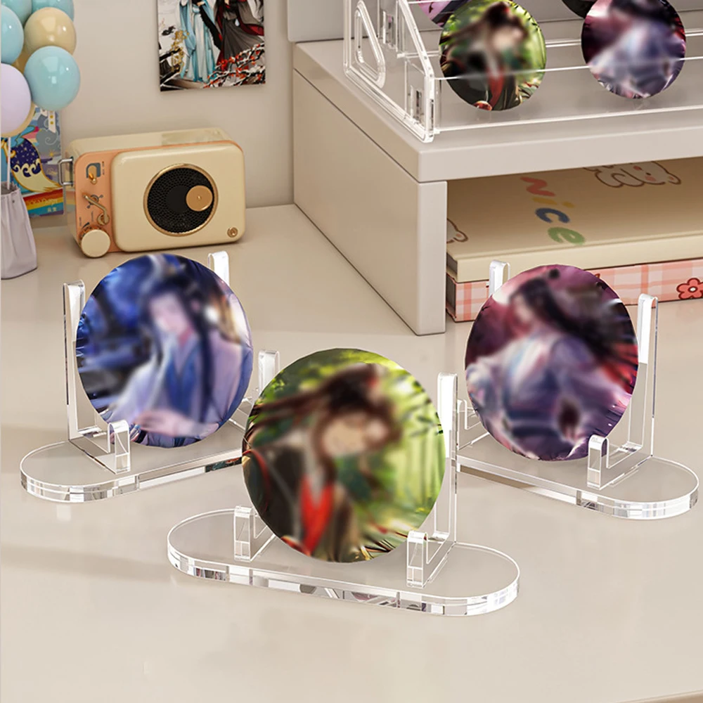 1pc Transparent Acrylic Badge Display Holder Medals Honor Storage Display Stand Desktop Color Paper Card Storage Holder