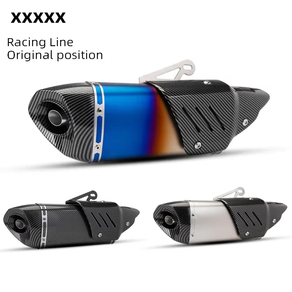 

universal 38-51mm Motor Exhaust Muffler Pipe inlet slip-on for Z1000 MT-09 PCX150 R1 S1000RR DUKE790 XMAX K11 M1 carbon fiber